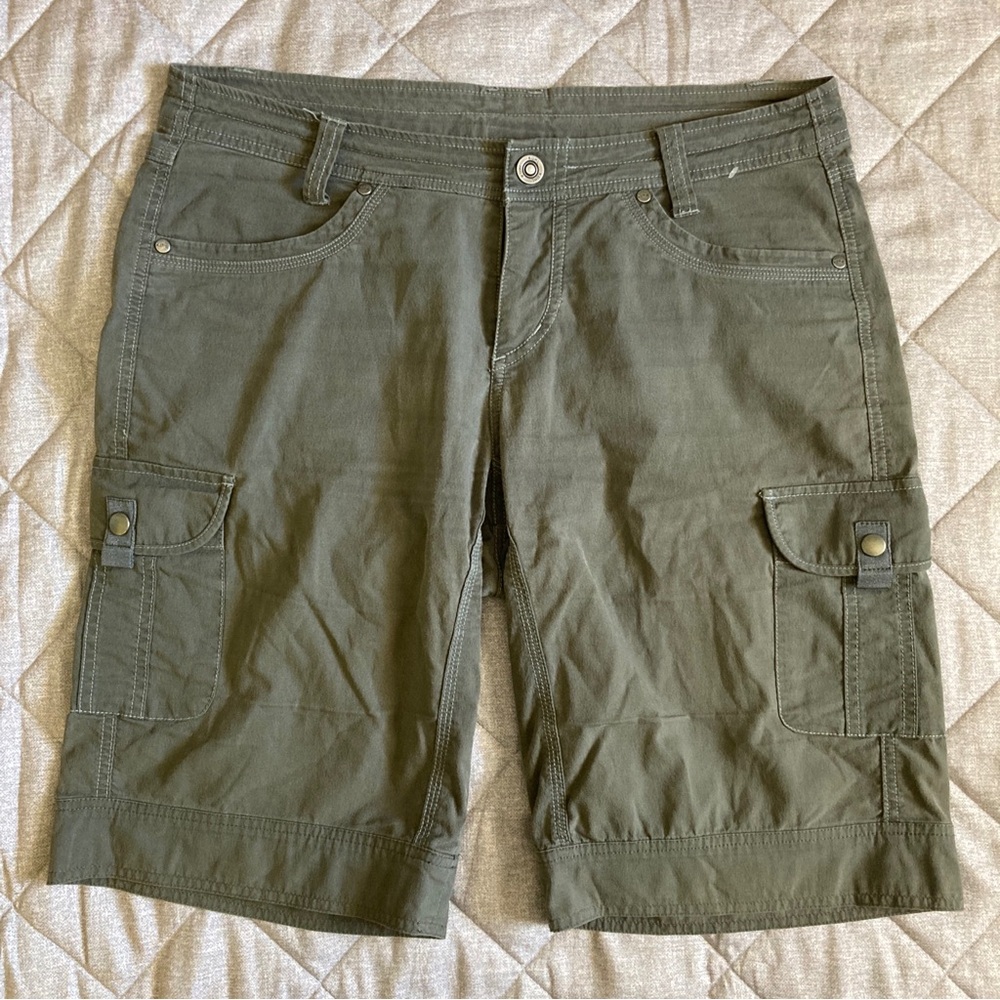 KUHL Womens Cargo Shorts Size 10 Gray Nylon Cotton Blend Outdoor Hiking 34x11.5
